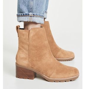 Sorel Women’s Cate Suede Waterproof Bootie Camel Size 5.5